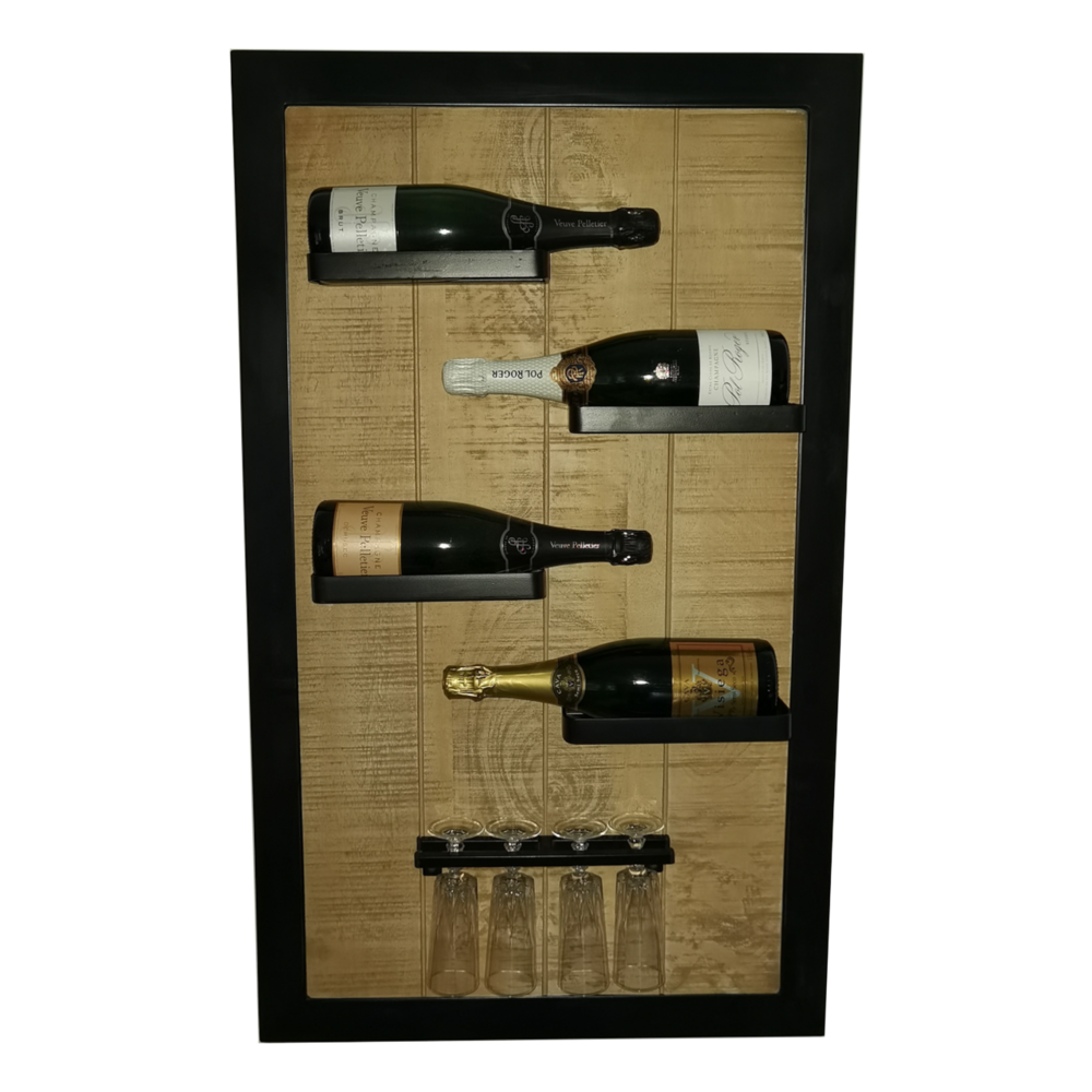 I Like Wine 4 fles wijnrek met 4 glazen ILikeWine.nu