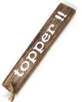 Houten Latje hanger topper