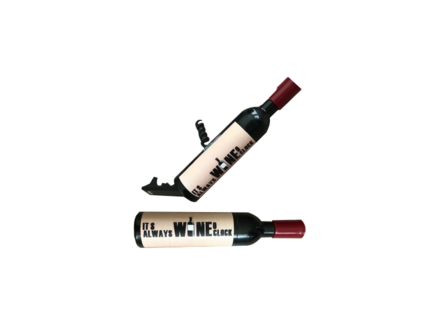 Wijnfles wijnopener flesopener it's always wine o'clock i like wine