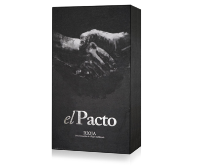 El Pacto giftbox 2 flessen rioja shake hands handen schudden I Like Wine ILikeWine.nu 