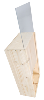 wijnkist 2 fles schuifdeksel plexiglas