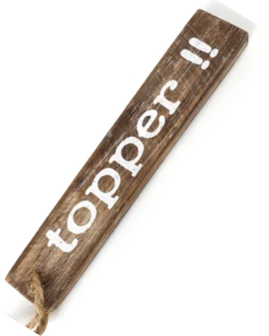 Houten Latje hanger topper