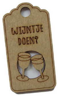 Houten Label Wijntje doen?