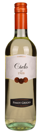 Cielo Pinot Grigio Wall of wine WoW wijnkaartje