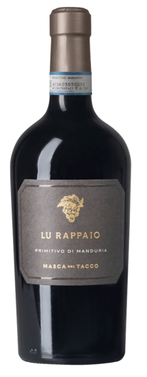 Masca_del_Tacco_Lu_Rappaio_Primitivo_di_Manduria_wijn en glas