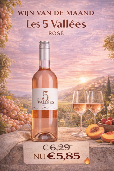 Les 5 Vallees Rose wijn van de maand