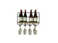 Wine shelf with glass pendant